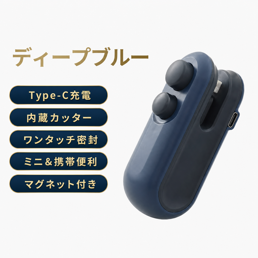 ディープブルーの2in1ミニシーラー - 日本語機能説明